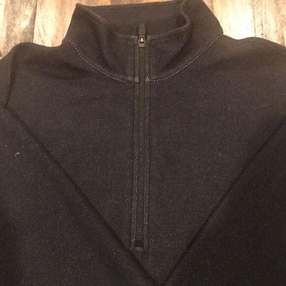 Men's Large Navy Gap 3/4 Zip Up Pullover Shirt - Picture 2 of 6